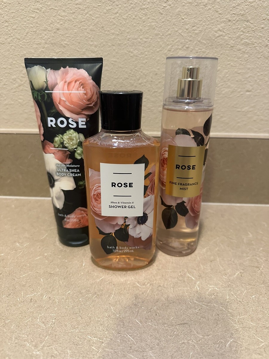 Bath Body Works Rose Shower Gel Body Cream Fine Fragrance Mist
