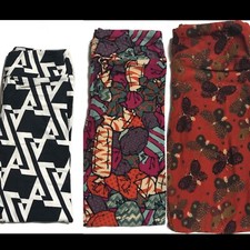 NWT Lularoe Kids Leggings S/M Lot Of 3 Pairs Assortment Patterns