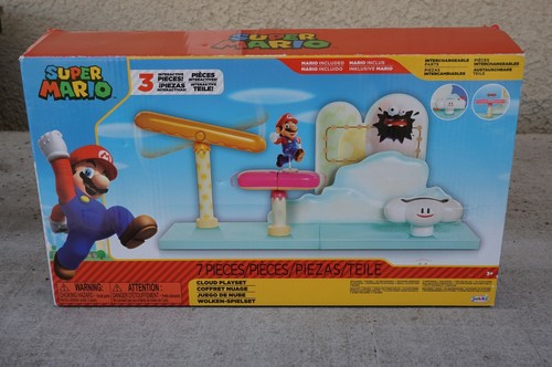 Super Mario Cloud Playset by Jakks Pacific open box all pieces accounted for