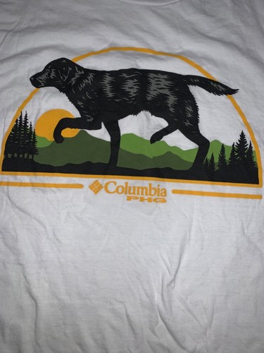 Columbia PHG white shirt for men black retriever  dog short sleeve small - Bild 2 von 6