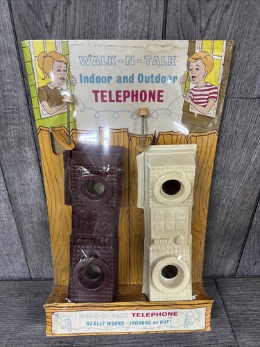 Vintage Peerless Plaything Co. Walk-N-Talk Indoor/Outdoor Kids Telephone. Sealed - 第 1/7 張圖片