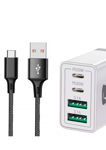 USB-C Charger 55W 4 Port USB-C Fast Charging AU Power Adapter Type-C Brick - Picture 30 of 33