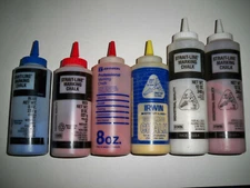 JOHNSON & IRWIN Strait-Line Chalk  For Chalk  Lines Ass. Colors -8oz &12oz USA