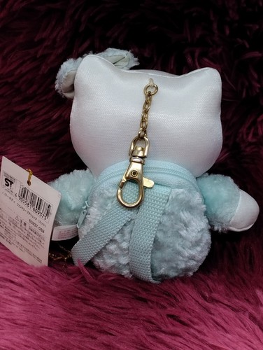 Vintage 2000 Hello Kitty Blue Petit Ruck 5" Plush Coin Purse New Old Stock+Tag - Picture 3 of 10