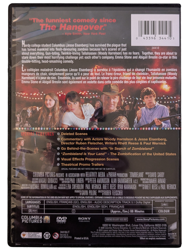 Zombieland (DVD, 2009, Bilingual) - Picture 2 of 2