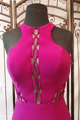 V653 FAVIANA 7909 SZ 0 WILD ORCHID $368 V104 #38 PROM PAGEANT FORMAL GOWN DRESS - Picture 6 of 12
