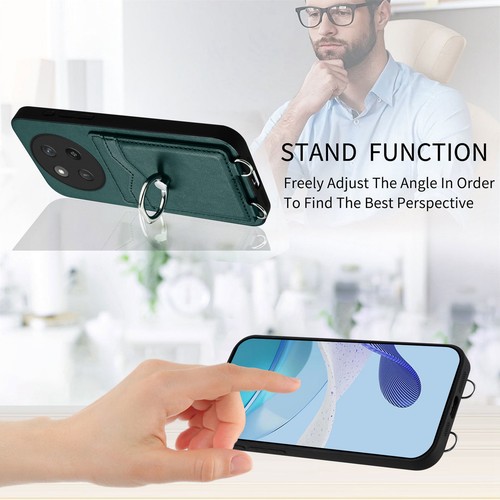 For Honor X9C 5G, Luxury Hybrid Leather Wallet Ring Holder KickStand Cover Case - 第 9/21 張圖片