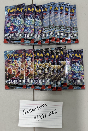 Scarlet & Violet Stellar Crown Booster Pack - SV07 ✅ Lot of 18