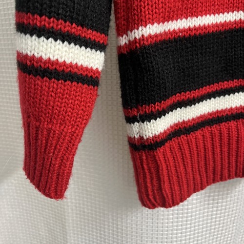 Old Skool Urban Wear Red White Black Striped Sweater Youth Size Medium 10-12 - Picture 2 of 4