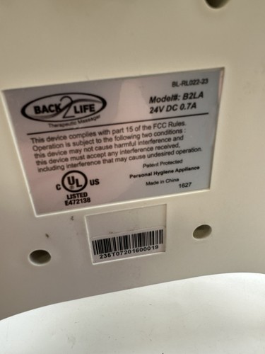 Back2Life Continuous Motion Massager for Back Pain Model B2LA Tested Working GUC - Picture 11 of 11