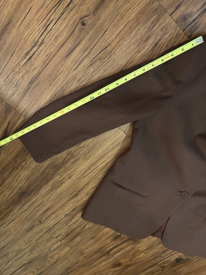 J. Blazer retro para mujer Crew vintage talla 12 mezcla de lana cachemir chaqueta marrón Foto 4 de 4