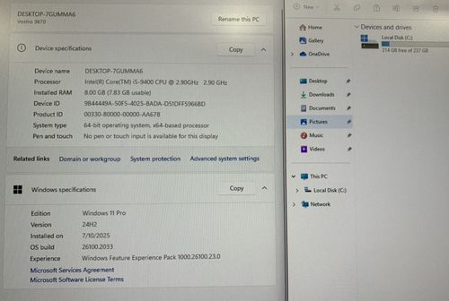 Dell Vostro 3670 Desktop, Intel i5-9400@2.90GHz, 8GB RAM, 256GB SSD, Win11P - Picture 2 of 6