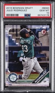 2019 BOWMAN DRAFT #BD60 JULIO RODRIGUEZ PSA 10