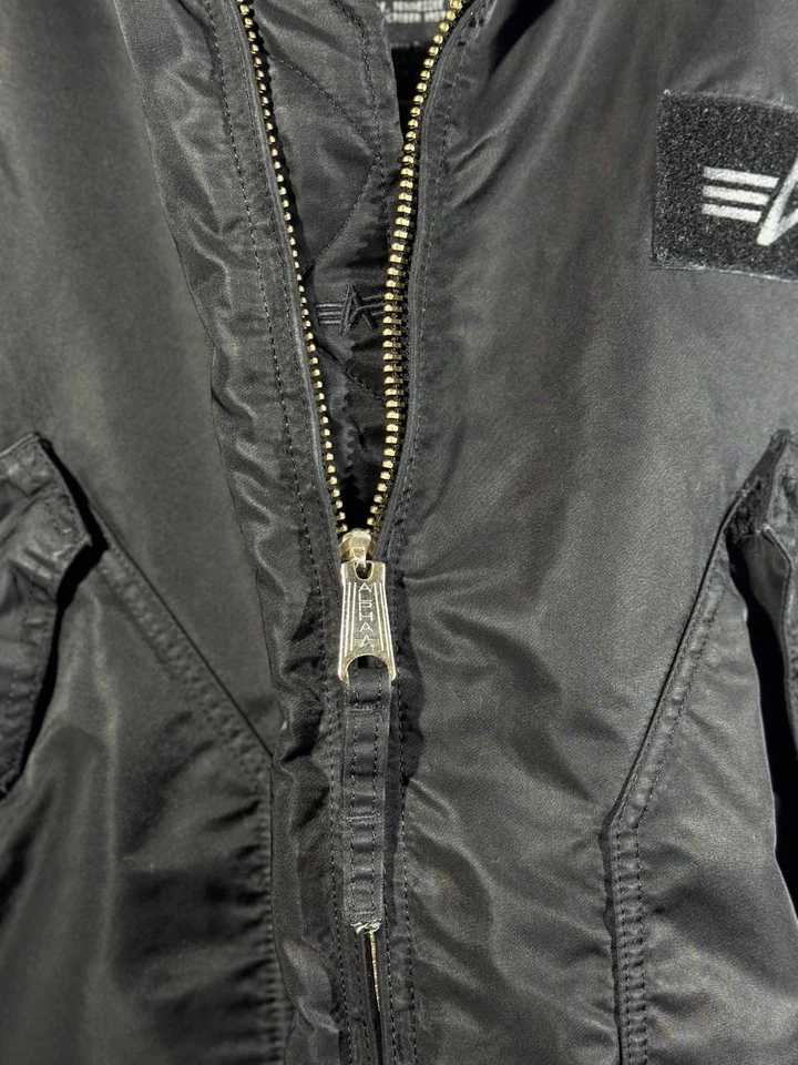Vintage Alpha Industries CWU 45 Pilot USA 90s Bomber Jacket Size L - Image 3 of 4