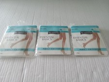 No Nonsense 3 Pair Essential Basics Knee Highs Beige Reinforced Toe Made in USA