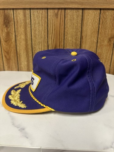 De colección Minnesota Vikings Años 80 Camionero Estilo Snapback Sombrero Cordón Barco Capitán - Imagen 4 de 8