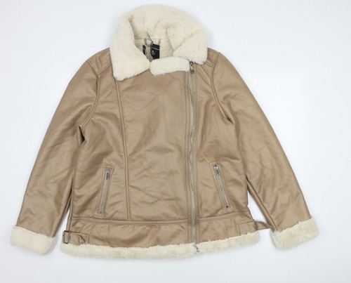Dorothy Perkins Damen Beige Jacke Größe 18 Freizeit Winter