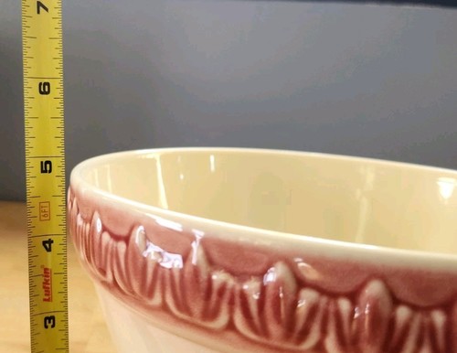 Longaberger Pottery American Craft Paprika Red 8.25" X 4.75" Mixing Bowl USA - Picture 3 of 6