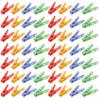  60 Pcs Clothes Pegs Pins for Hanging Bright Color Plastic Quilt Clips