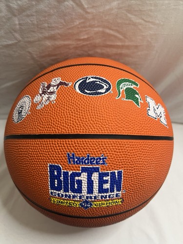 Balón de baloncesto de conferencia Hardees Big 10 1994 vintage edición limitada naranja - Imagen 2 de 4