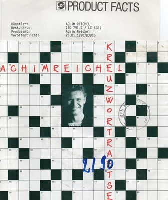 WEA   Sg.  -  ACHIM REICHEL   ( ex Rattles)  -  KREUZWORTRÄTSEL -  Product Facts