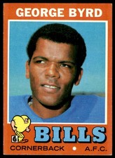 1971 TOPPS Vintage Football Trading Card #58 - GEORGE BYRD, Buffalo Bills