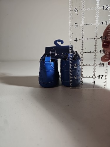 Fila Baby Shoes Blue & White Crib Shoes Photos First Shoes Hi-tops 6-9 Months - Picture 8 of 10