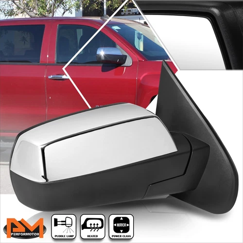 For 14-18 Chevy Silverado/GMC Sierra Power+Heated Right Side View Mirror Chrome