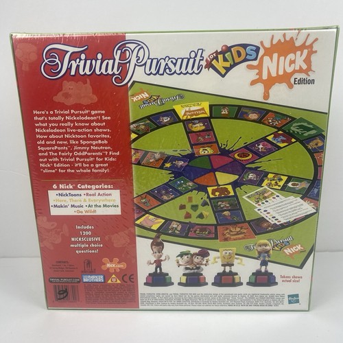 Trivial Pursuit For Kids Nick Edition Board Game 2005 Parker Bros NIB Sealed OG - Picture 2 of 7