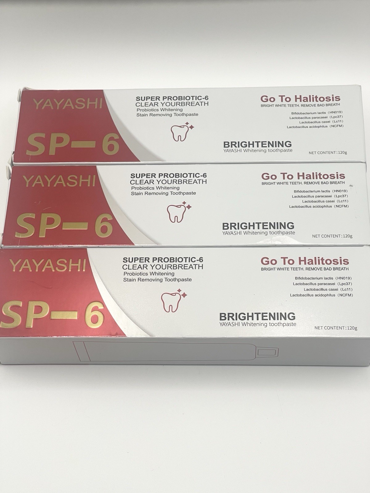 SP-6 Probiotic Toothpaste SP-6 Toothpaste Whitening Quick White Toothpaste 3 New