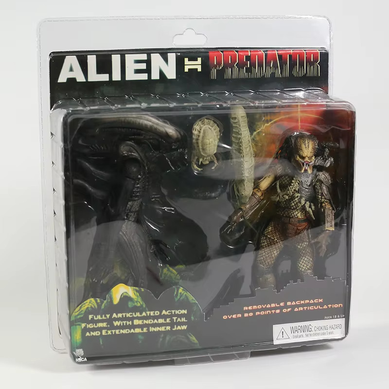 Paquete de 2 figuras Neca Alien vs Predator colección película de terror AVP