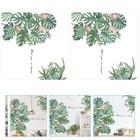 2pcs Wall Decals Bedroom Background Decals Monstera Design Wallpaper Ornaments