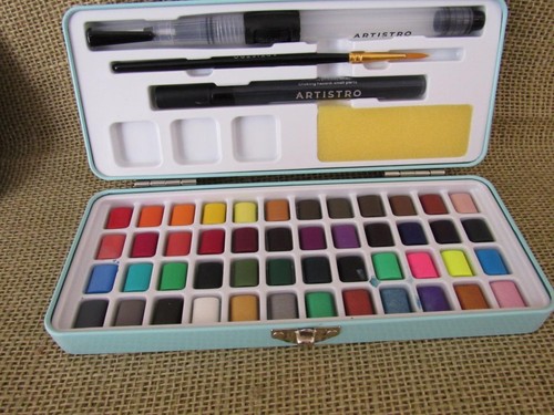 Suministros de arte para artistas ~ Juego de pintura de acuarela Artistro y crayones Lyra ~ 20+ pinceles - Imagen 6 de 15