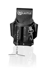  Electrician Full Top Grain Leather Tool Pouch; 5 Pocket Pouch with Electrical 