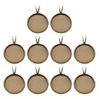 20 PCS 10mm DIY Time Bezel Tray Pendant -shaped Hanging Ring Tray
