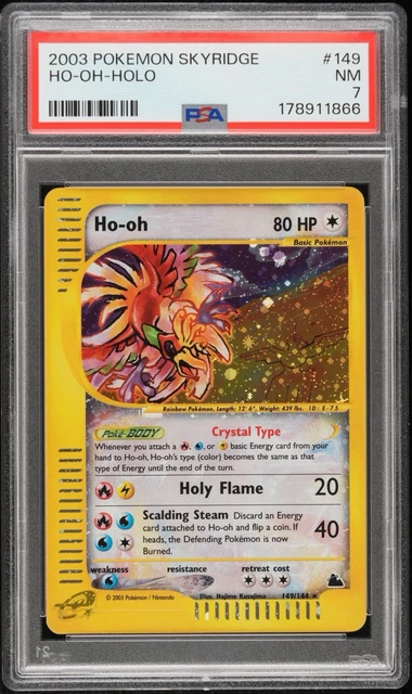 PSA 7 Skyridge Ho-Oh 149/144 Holo Crystal *NEW CERT!!!
