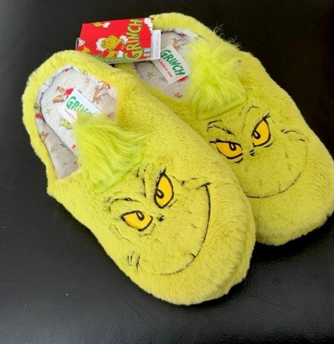 Grinch Slippers Size 7-8 - Picture 1 of 9