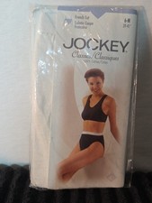 NOS Jockey 1998 Classics French Cut Panties 6 M 1507 Logo Underwear Panty White