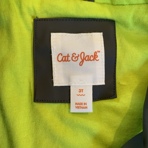 Giacca impermeabile Cat & Jack pipistrello alato con cappuccio ragazzo 3T grigio verde - Foto 5 di 8