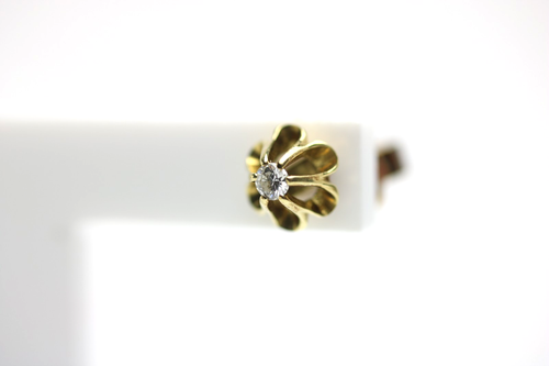 Orecchini con diamanti - oro giallo 585 - Foto 3 di 9