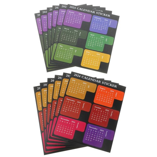 12 Sheets DIY Klebrige Papier Büro Mini-Monats-Tabs Aufkleber Für Monatliche - Bild 10 von 12