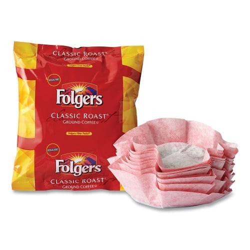 Folgers Coffee Filter Packs, Classic Roast, .9 oz, 10 Filters/Pack, 4 Packs/Cart - Picture 1 of 4