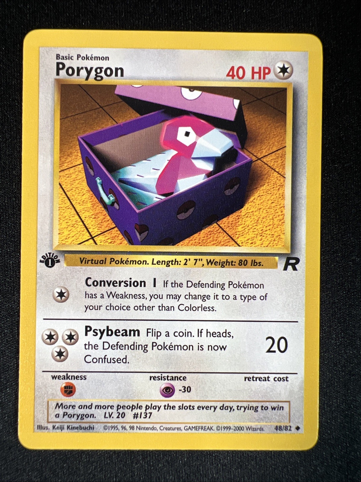 Pokémon Team Rocket 1st Edition Uncommon Dark Porygon #48 NM