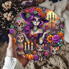Dia de los Muertos Aluminum Foil Art, 8Inch, Waterproof and Dustproof, Easy to H
