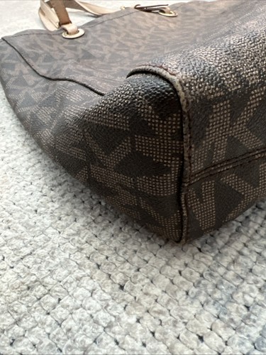 Michael Kors Signature Schultertasche Tasche hellbraun Besatz - Bild 5 von 14