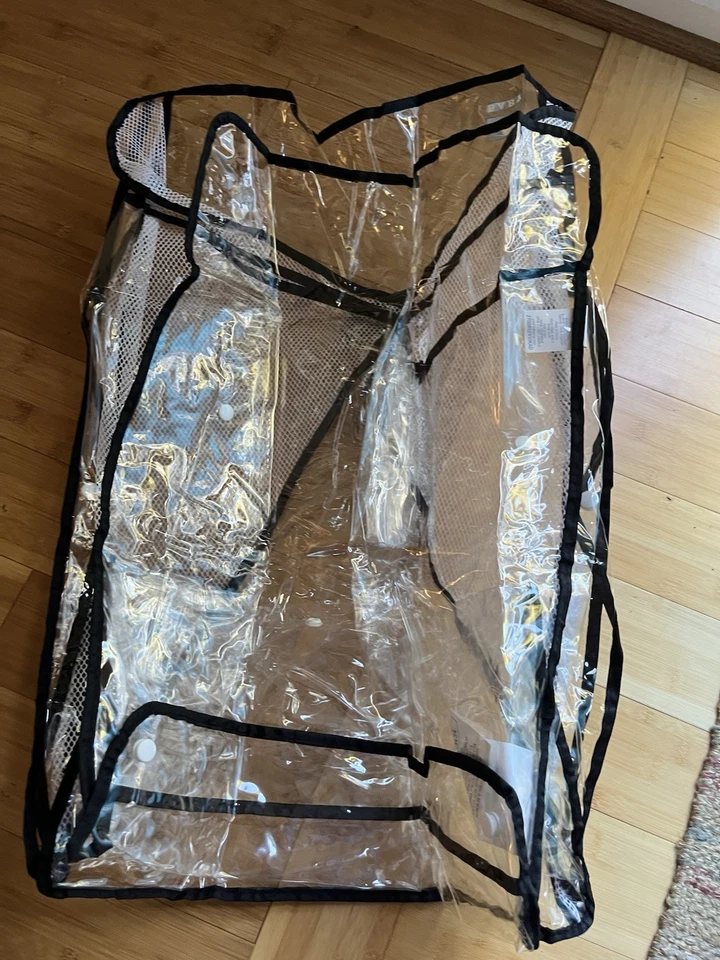 Cubierta de lluvia Babiesrus, protector contra la intemperie para cochecito, malla lateral Foto 3 de 4