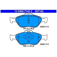 Satz Bremsbeläge Bremsklötze vorne für Ford Fusion JU KA RB Puma EC | 576552