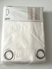 IKEA MERETE Ivory/White Cotton Room Darkening Curtains 2 Panels 57x118 in NEW