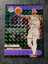 2024-25 Panini Mosaic Give And Go Damian Lillard #14 Purple Fluorescent 4/175