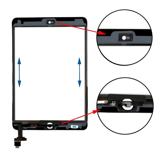 iPad Mini 1 & 2 A1432 A1454 A1455 A1489 A1490 A1491 Touchscreen Scheibe blk. - Bild 2 von 8